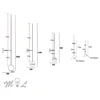 Post Modern Wall Light Fixtures Minimalist Sconces Long Metal Pipe Wall+lamps for Living Room Bathroom Light Led Glass Ball Deco 4