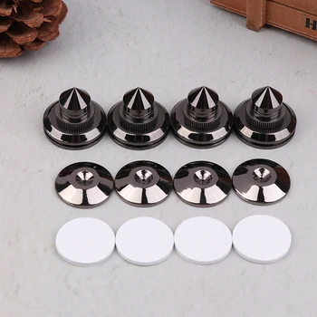 Nuovo Set da 4 Pezzi 30*27mm Piedini per Altoparlanti in Rame Puro, Punte Coniche per Casse Acustiche, Ammortizzatori da Pavimento