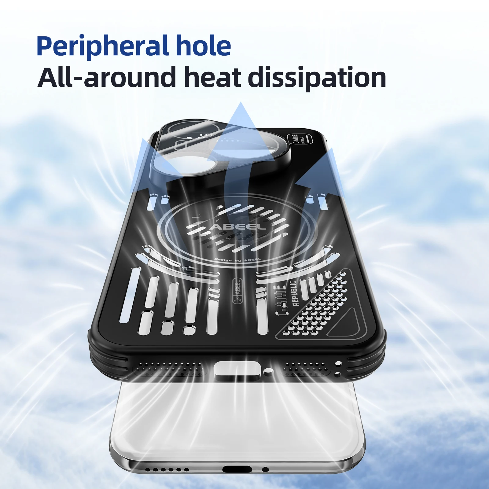 Premium Hard Metal Magnetic Wireless Charging Case with Heat Dissipation
