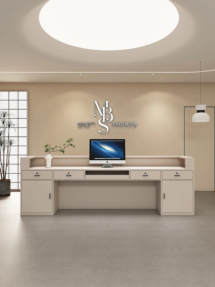Bar Checkout Page Counter Beauty Salon Clothing Store Company Front Desk Women's Clothing Beige
