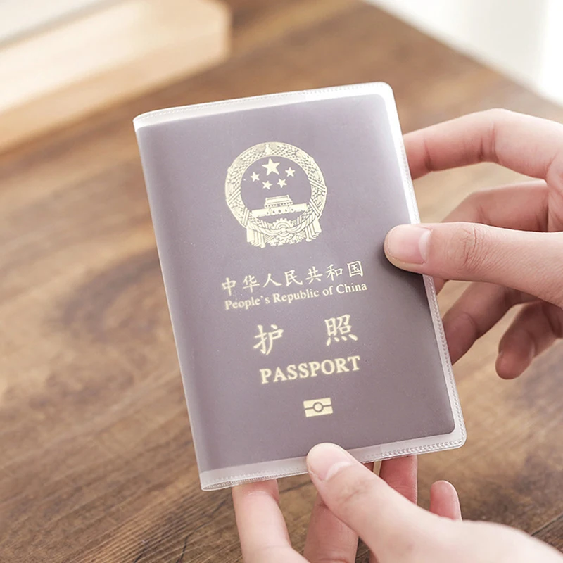 Passport Cover Transparent PVC Women Men Travel Passport Cover Bag Waterproof Protective Sleeve ID credit Card Holder