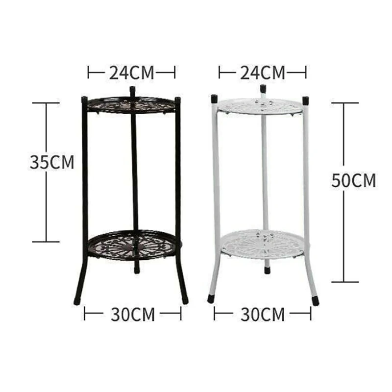 Two-Layer Elegant Metal Plant Stand Shelf Potted Plant Holder Modern Tall Plant Pot Stands For Indoor Outdoor Decor images - 6