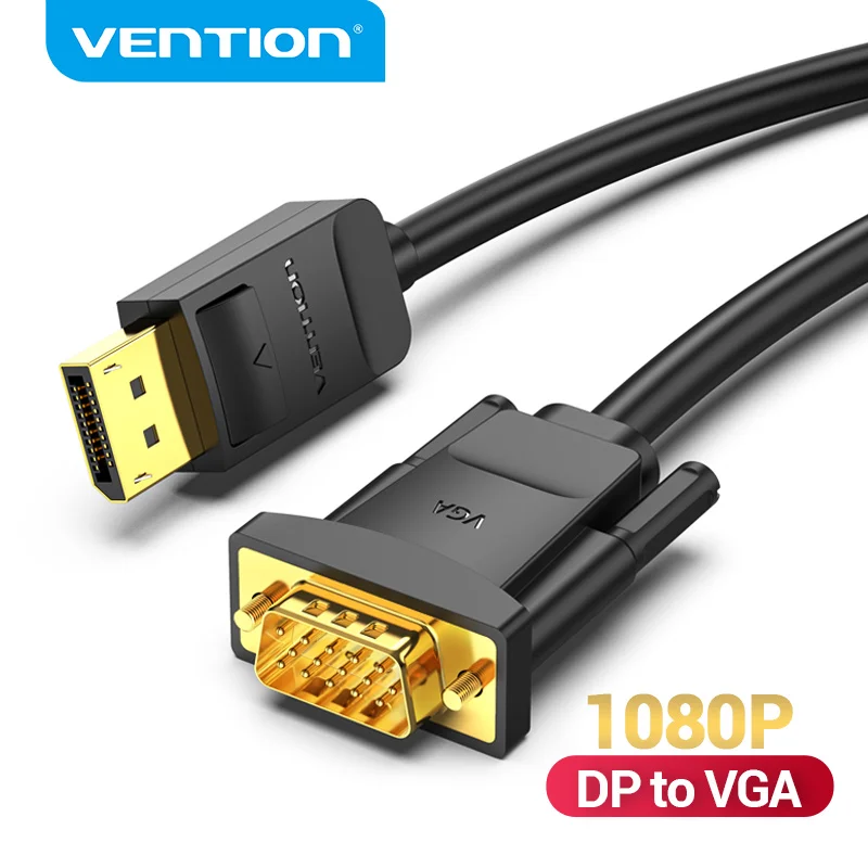 

Vention Displayport to VGA Cable 1080P DP to VGA Converter Male to Male for Laptop Projector Monitor Display Port to VGA Adapter