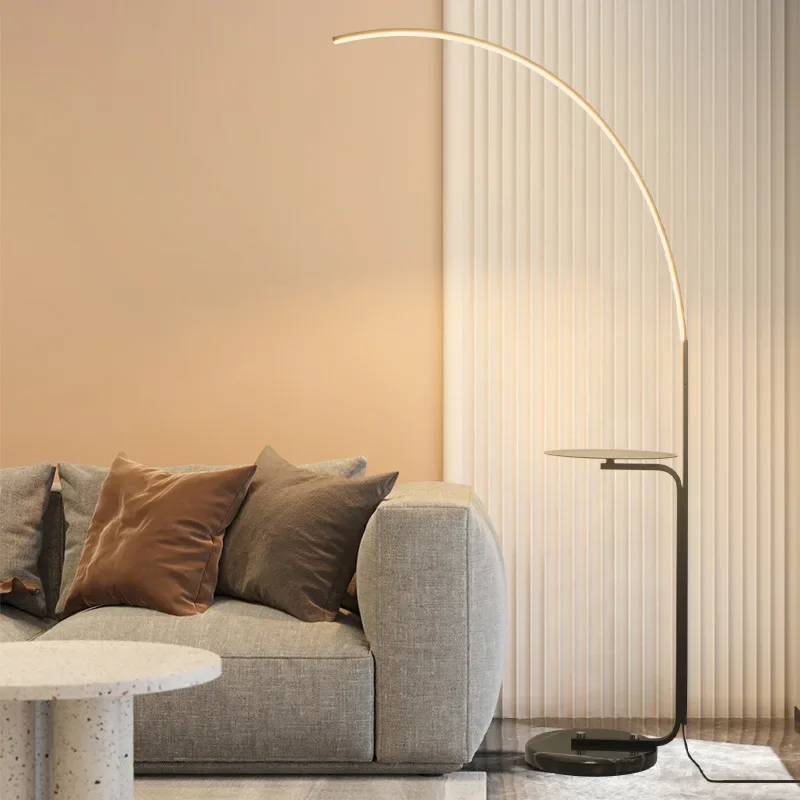 Nordic Vertical Fishing Led Floor Lamp Modern Living Room Bedroom Study Sofa Edge Light Creative Atmosphere Reading Lighting