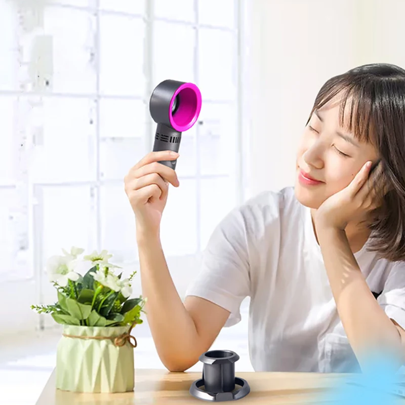 

Mini Portable Fan Portable Rechargeable Bladeless Turbo Ultra-quiet 3 Speed Electric Summer Student Hand-held Fan