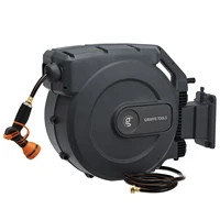 Giraffe Tools AW50 Hose Reel 1/2" x 155 ft, Heavy Duty Retractable Garden Hose Reel with Any Length Lock, Slow Return System 1
