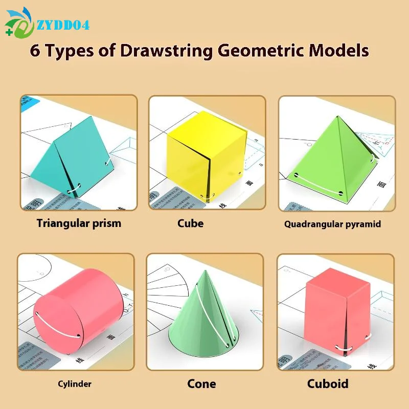 ●1 Set Spatial Thinking Training DIY Math Learning Book 3D Geometry Quiet Book For Kids Montessori Educational Tracing Workbook - 6