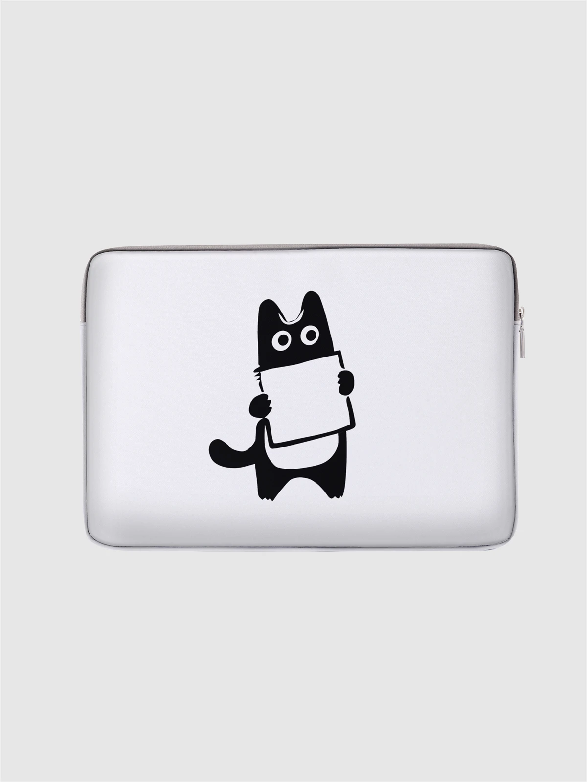 Black cat pattern laptop bag and briefcase, suitable for 14 inch laptops