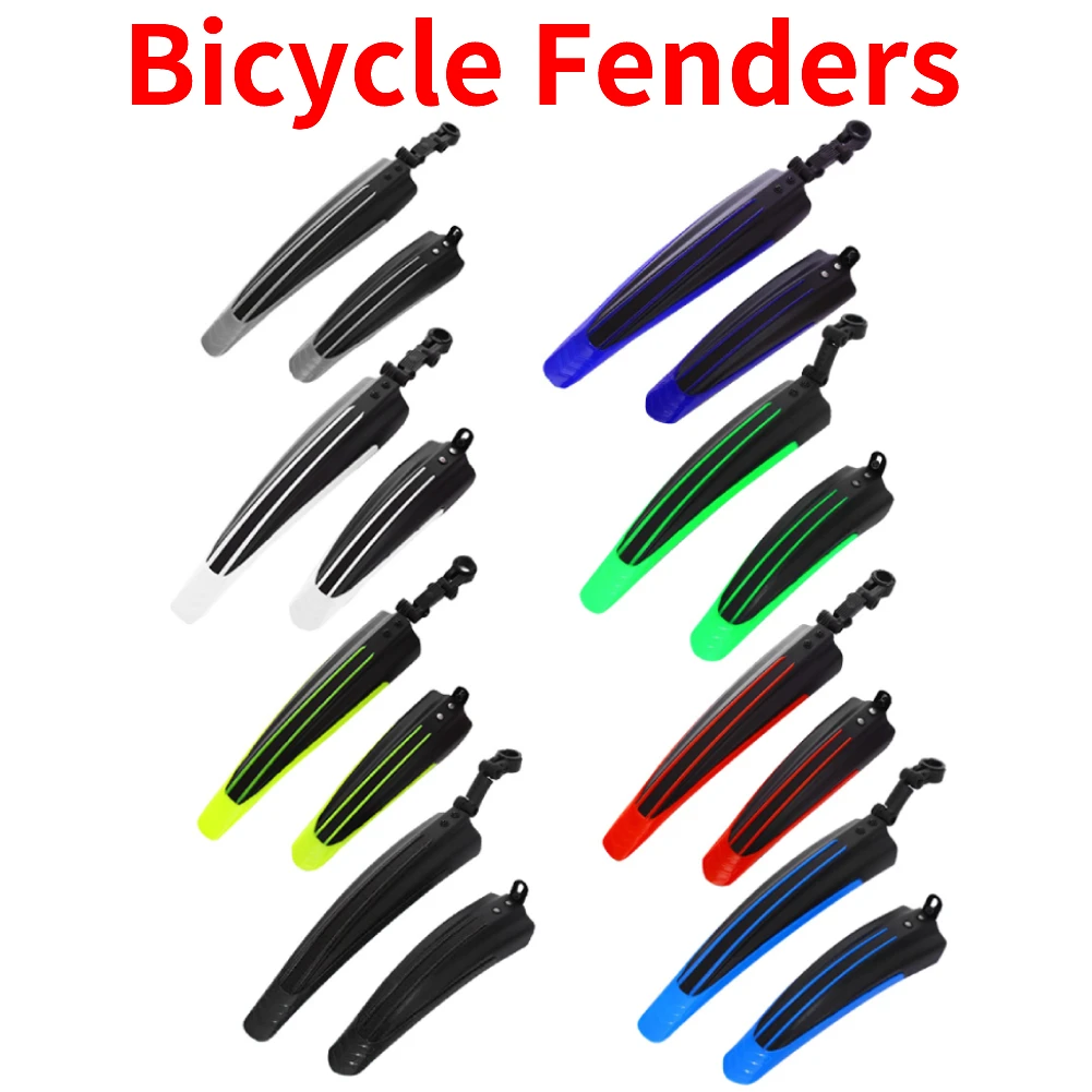 Bicycle Fenders Splash Fender Guard Set 2pcs Mountain Bike Rear Front Mudguard Cycling Riding Accessories for 20/22/24/26 inch Bicycle Fender