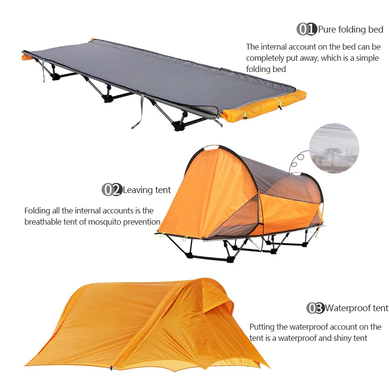Multifunctional Off-the-Ground Camping Tent with Built-In Bed 5