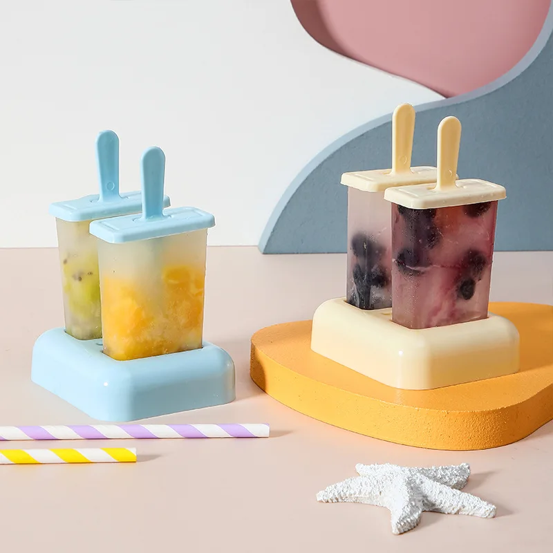 Ice-Cream Mold for Home-Made Popsicle and Popsicle, DIY Ice Cream, Ice Grid Homemade Popsicle Box Sharpe, Frozen Cube Sorbet