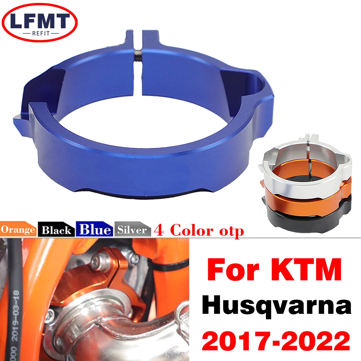 

For KTM EXC XC SX XCW XC-W 6Days TPI For Husqvarna TE TC TX Exhaust Tip Muffler Pipe Clamp Flanges Protection Cover 2017-2023