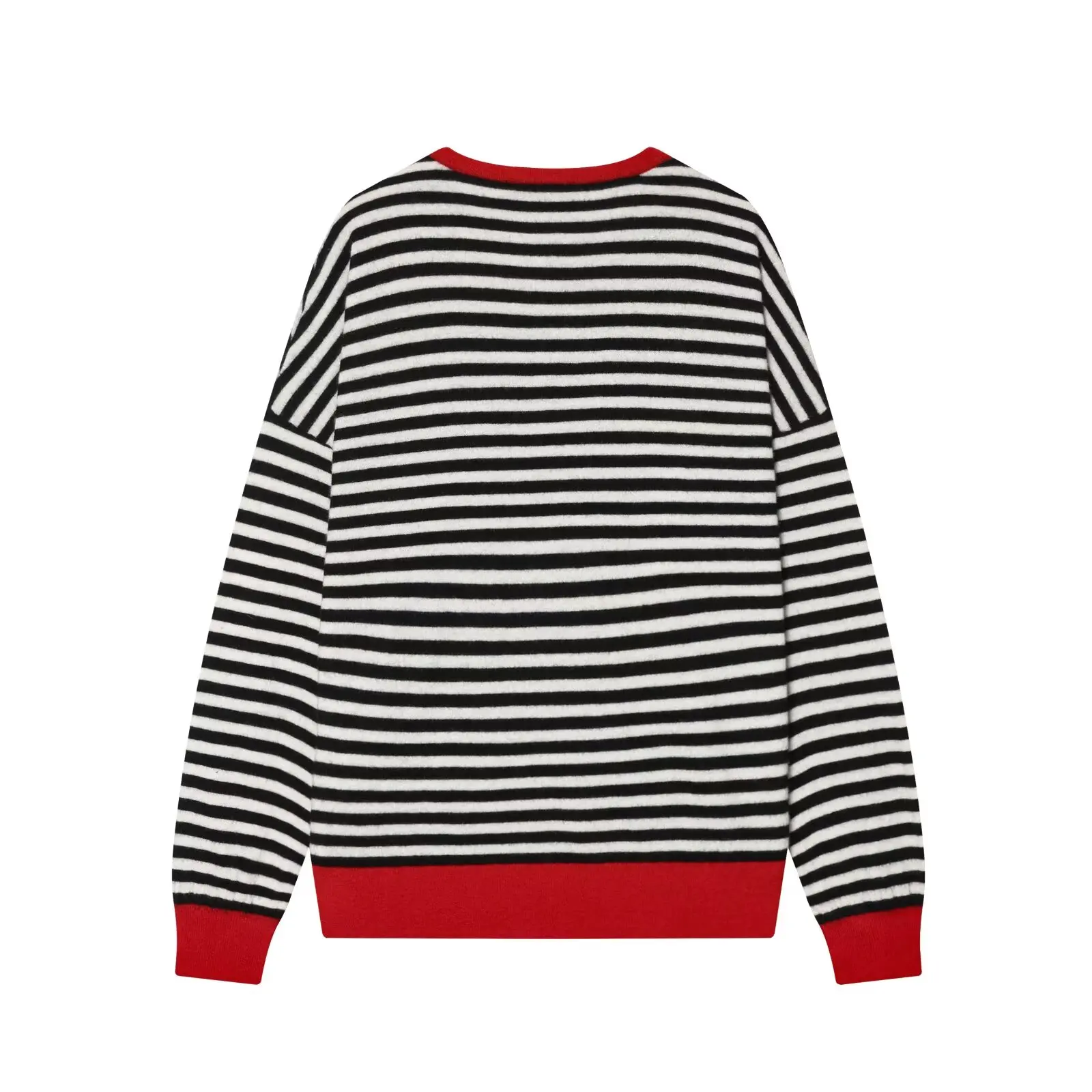 Chic Autumn Winter Knitted Pullover Women Vintage Stripe Sweater Fashion Casual Long Sleeve Female Elegant Knitwear Top