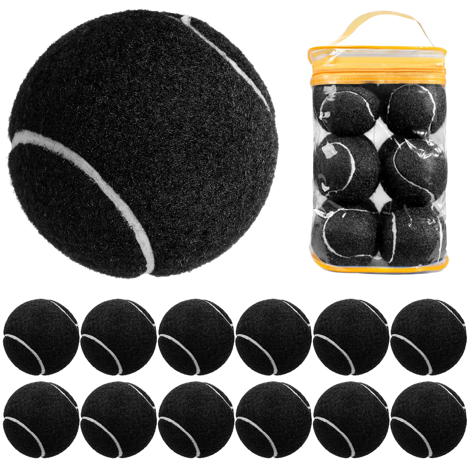 12 Pcs Outdoor Tennis Balls High Bounce Practice Training Elasticity Durable Tennis Pressure Matching Balls tennis balls