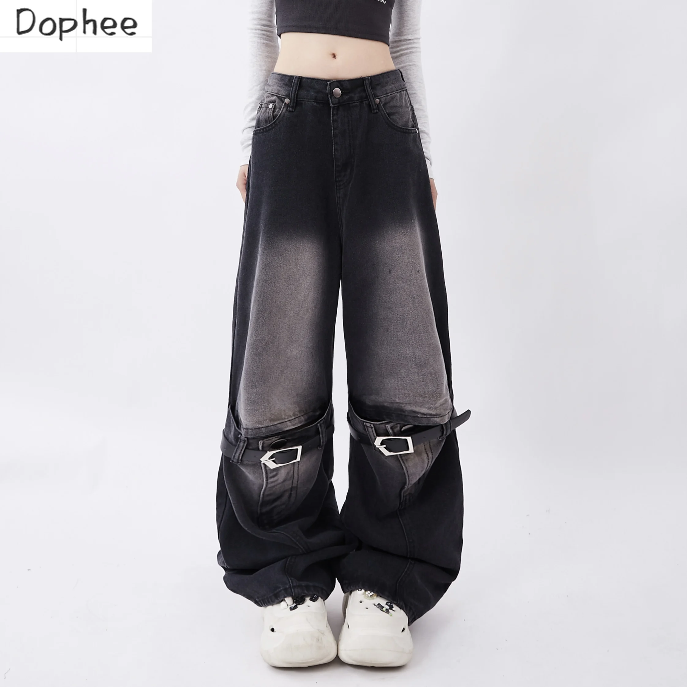 dophee-calcas-casuais-retas-para-mulheres-design-original-jeans-dopamine-cinto-de-furo-streetwear-calcas-jeans-hot-chick-outono