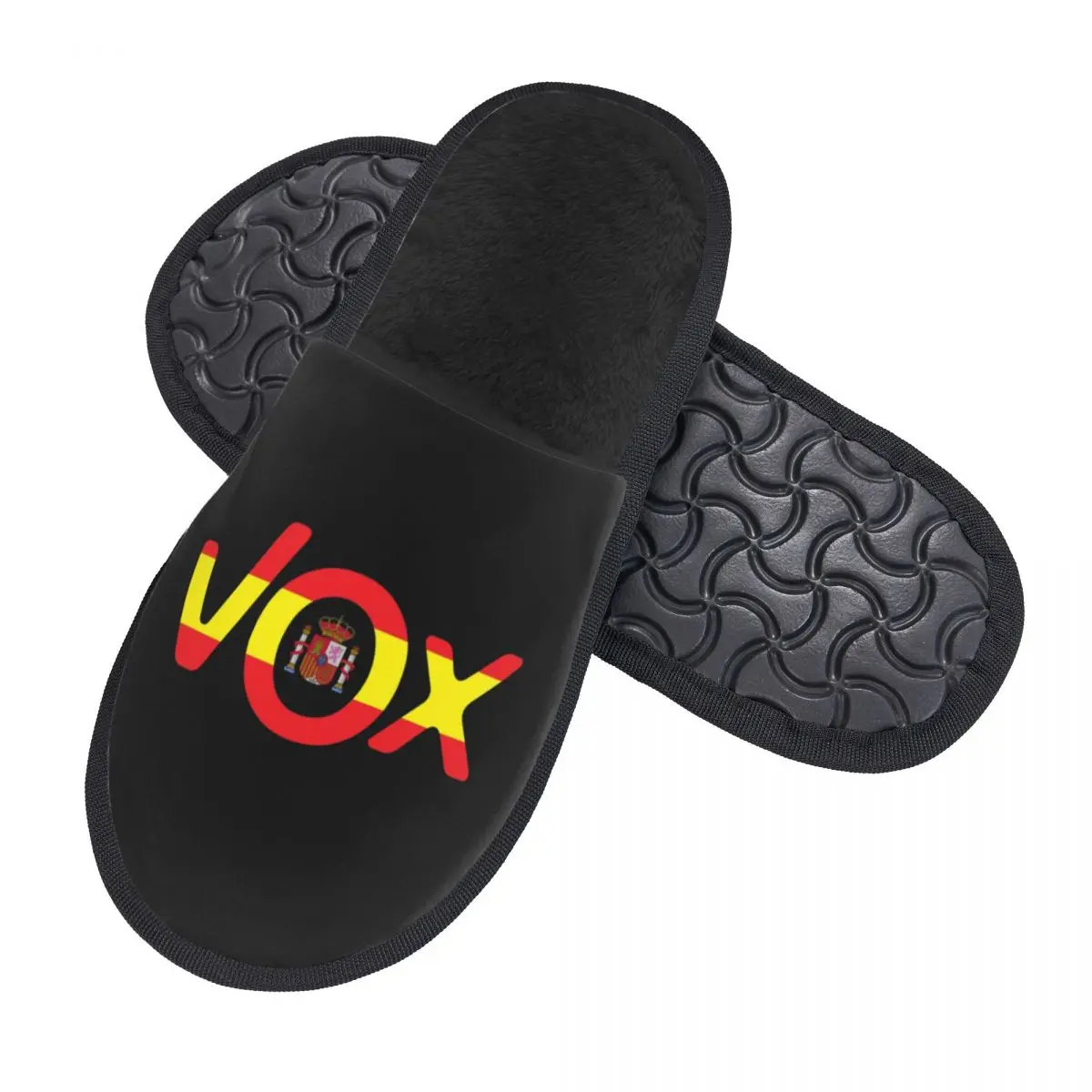 Custom Spanish National Emblem Vox Memory Foam Slippers Women Cozy Warm Spain Flag House Slippers 2