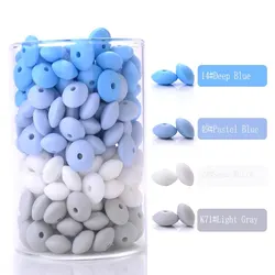 Set of 50 Silicone Spacer Beads for DIY Newborn Nursing Accessories and Teething Toys - BPA Free (Style 2)