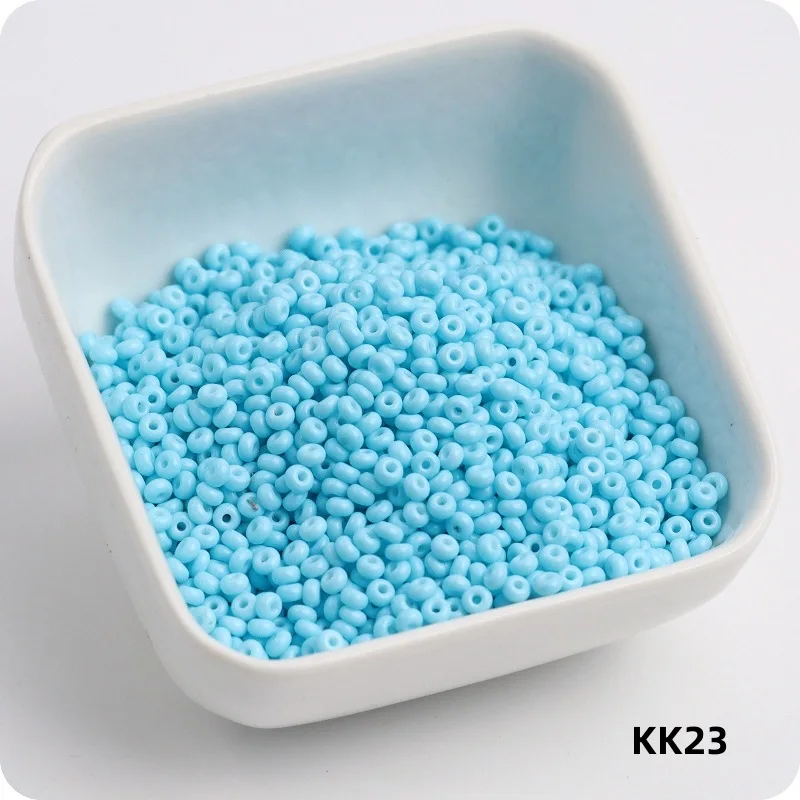 Durable Solid Color Glass Rice Beads