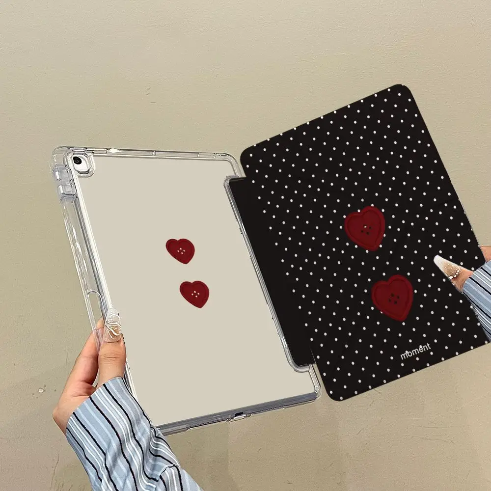 White Love Adornment Tablet Case with Enhanced Protection and Stylish Design