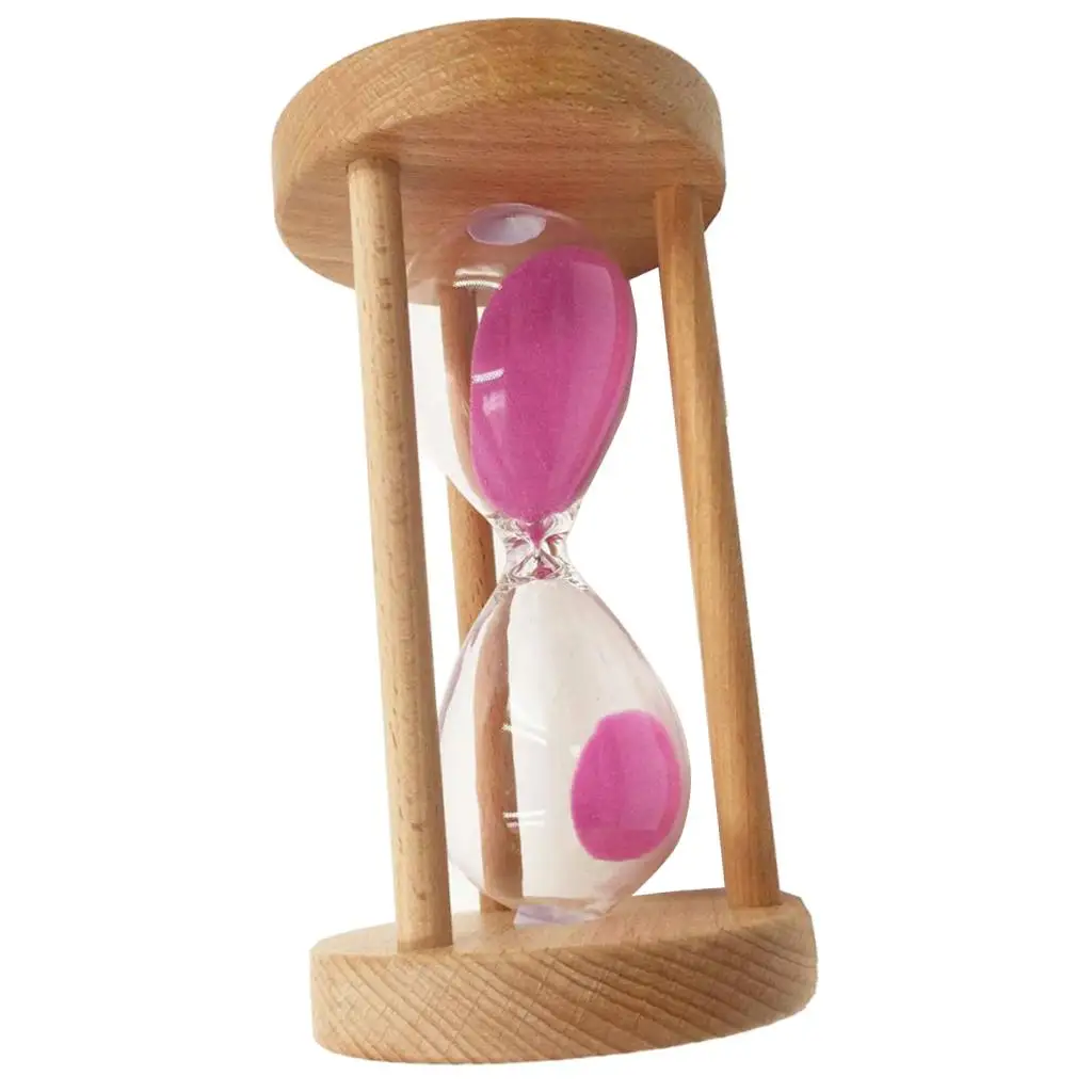 다채로운 모래가 들어있는 나무 모래시계 타이머, 아이들 시간 관리용, 가정, 주..