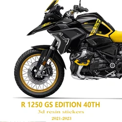 R1250GS 40 Years For BMW R1250 GS 40th Edition R 1250 GS 40th 2021 2022 2023 R1250 GS Motorcycle 3D Epoxy Resin Sticker Kit