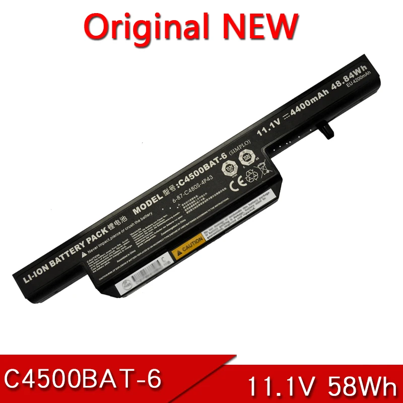 NEW Original C4500BAT 6 Laptop Battery For Clevo C4100 C4501 C4505 6 87 ...