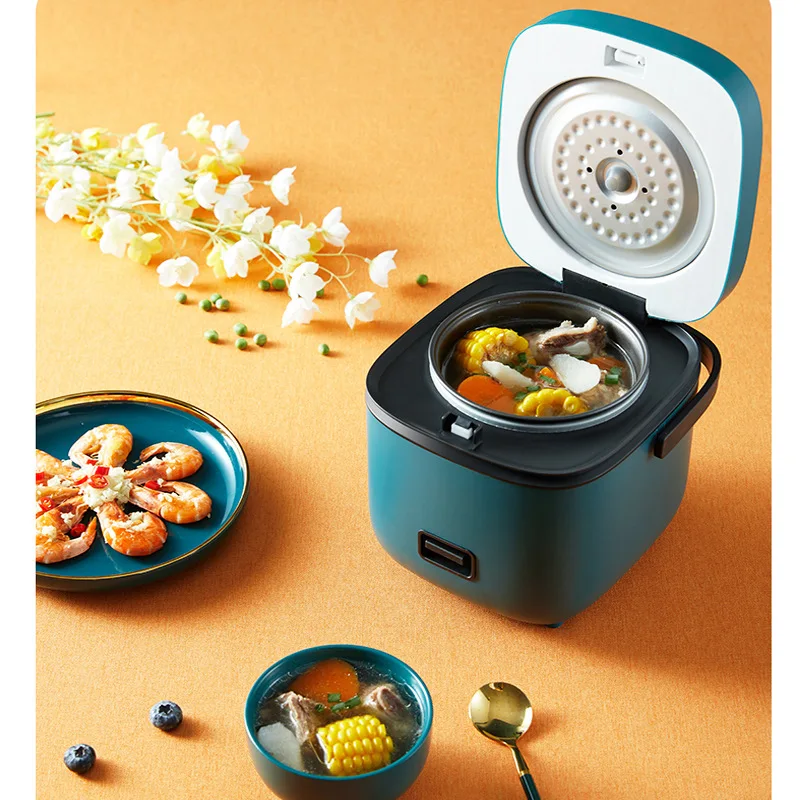 1.2L Cute Mini Rice Cooker Small 1-2 Person Rice Cooker Household Single  Kitchen Small Household Appliances With Handle 220V