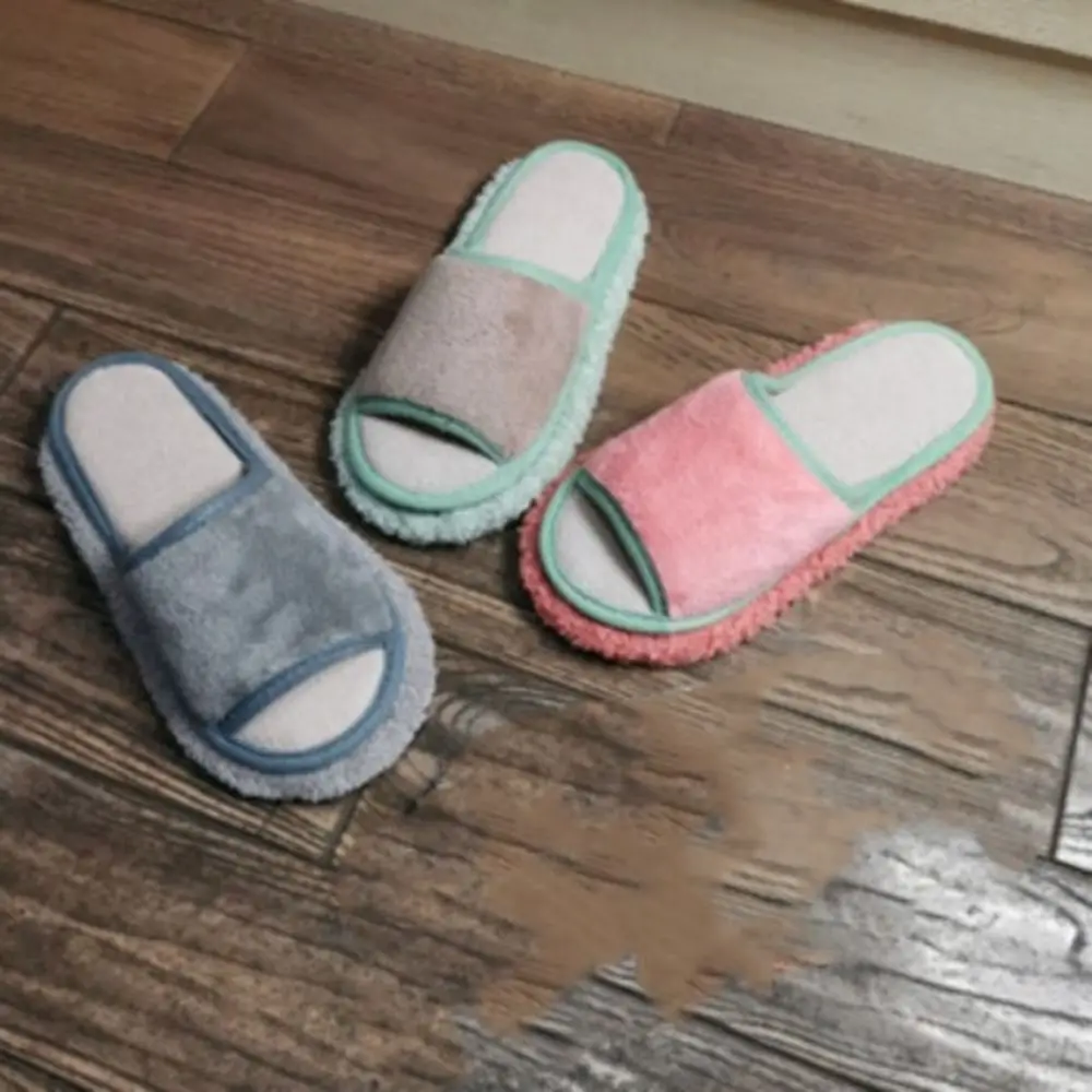House Floor Detachable Lazy Polishing Cleaning Microfibre Mop Slipper Mopping Shoes Foot Shoes 2