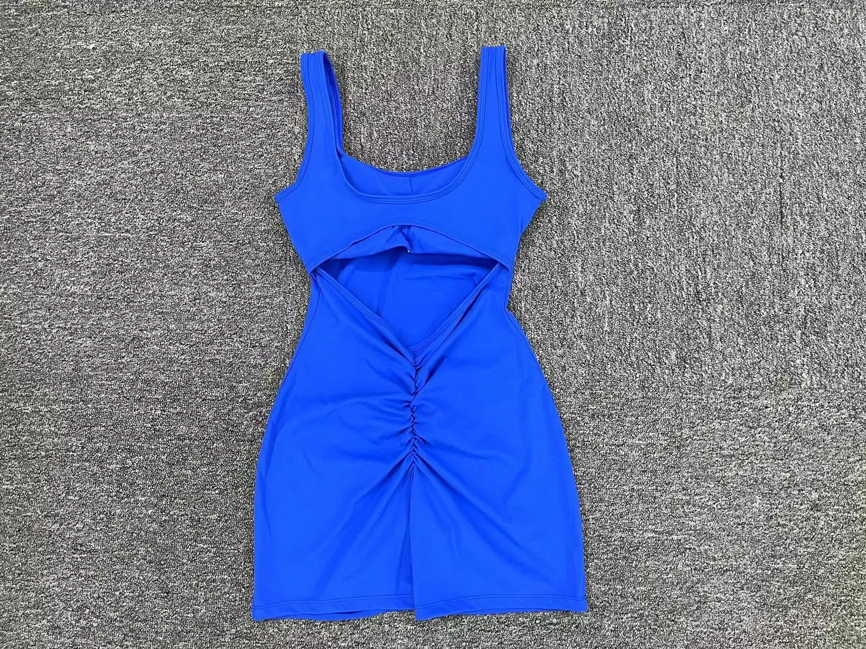 Gym Female Short Jumpsuit Yoga Fitness Overalls Sexy Bodysuit One Pieces Workout Clothes for Women Backless Sportswear Blue Body