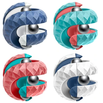 Diamond Pattern Ball Track Gyro Magic Gyroscope Toy Stress Relief Toy Fingertip Pinball Anti-stress Toys Anxiety Relief Adhd