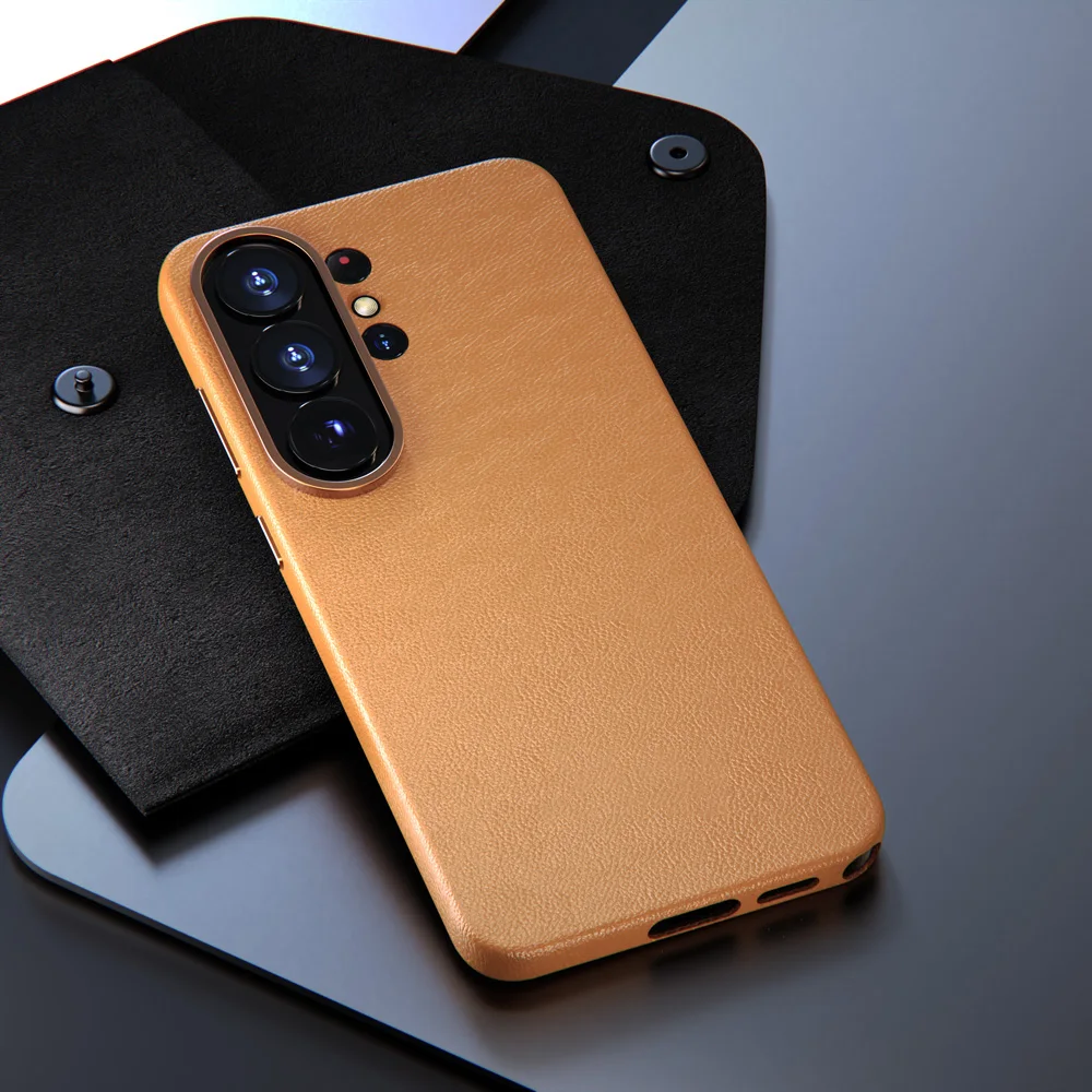 Premium Genuine Leather Protective Case - Strong Magnetic, Soft Touch, Shockproof Back Shell