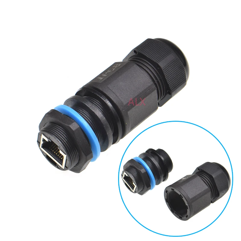 NUZAMAS Set di 2 connettori M20 RJ45 Impermeabili IP68 Ethernet LAN RJ-45 Adattatore di prolunga Adattatore da Giardino Esterno