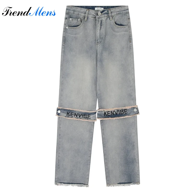 

Джинсы для мужчин повседневные мешковатые брюки прямые однотонные брюки мужская одежда хип-хоп Уличная одежда Y2k Топ Kanye