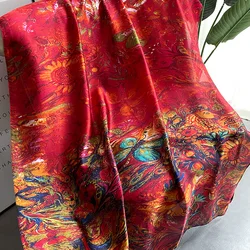 Luxurious Women's Spring Silk Scarf - Soft, Smooth Headband Shawl, 85x180cm (22)