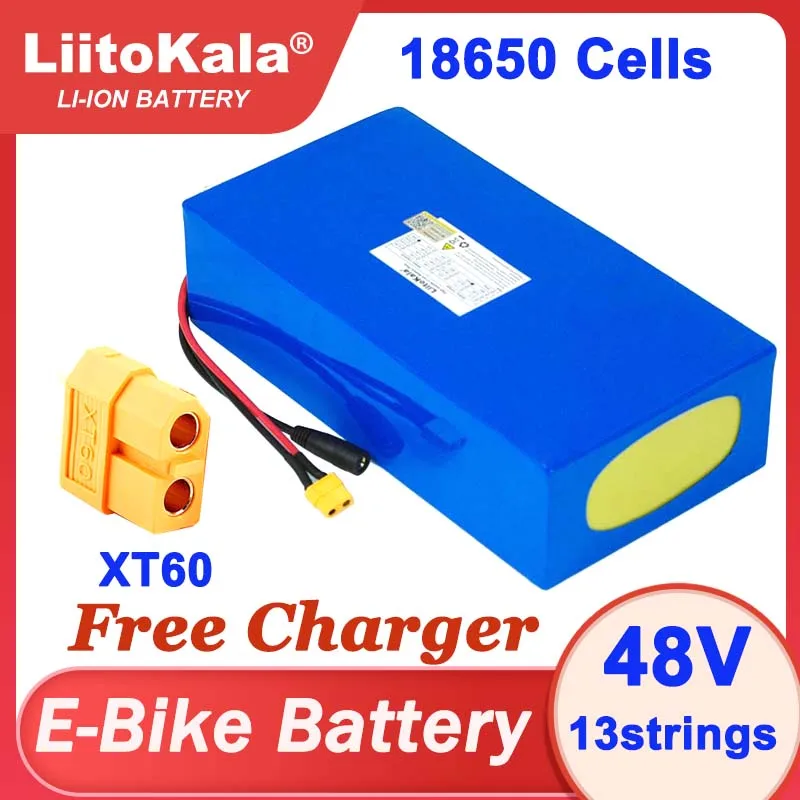 Liitokala 48V 32ah 1500W Elektrische Fiets Batterij 13S 20ah 24ah 18ah 15ah 18650 Lithium Batterijen Voor 54.6v 750W 1000W Ebike Motor