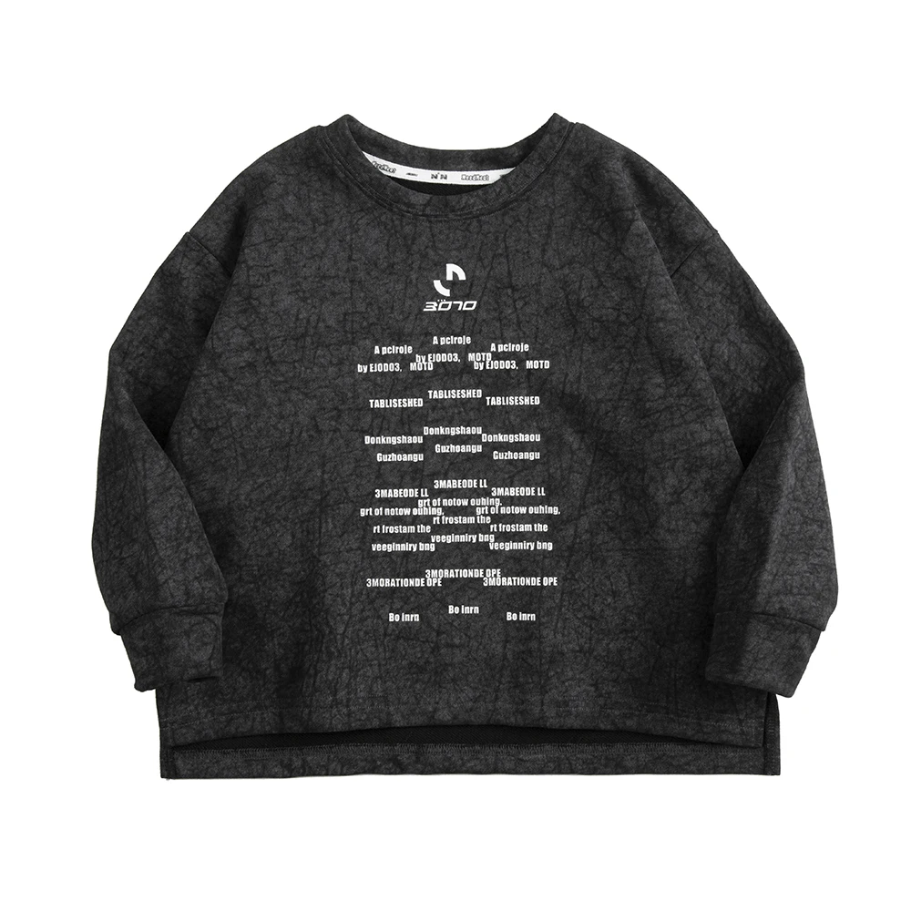 

2023 Autumn Kids Sweatshirt Casual Boys Sweater Spring Children's Clothing Alphabet Printing Design Teen Clothes 2-14 Years Old