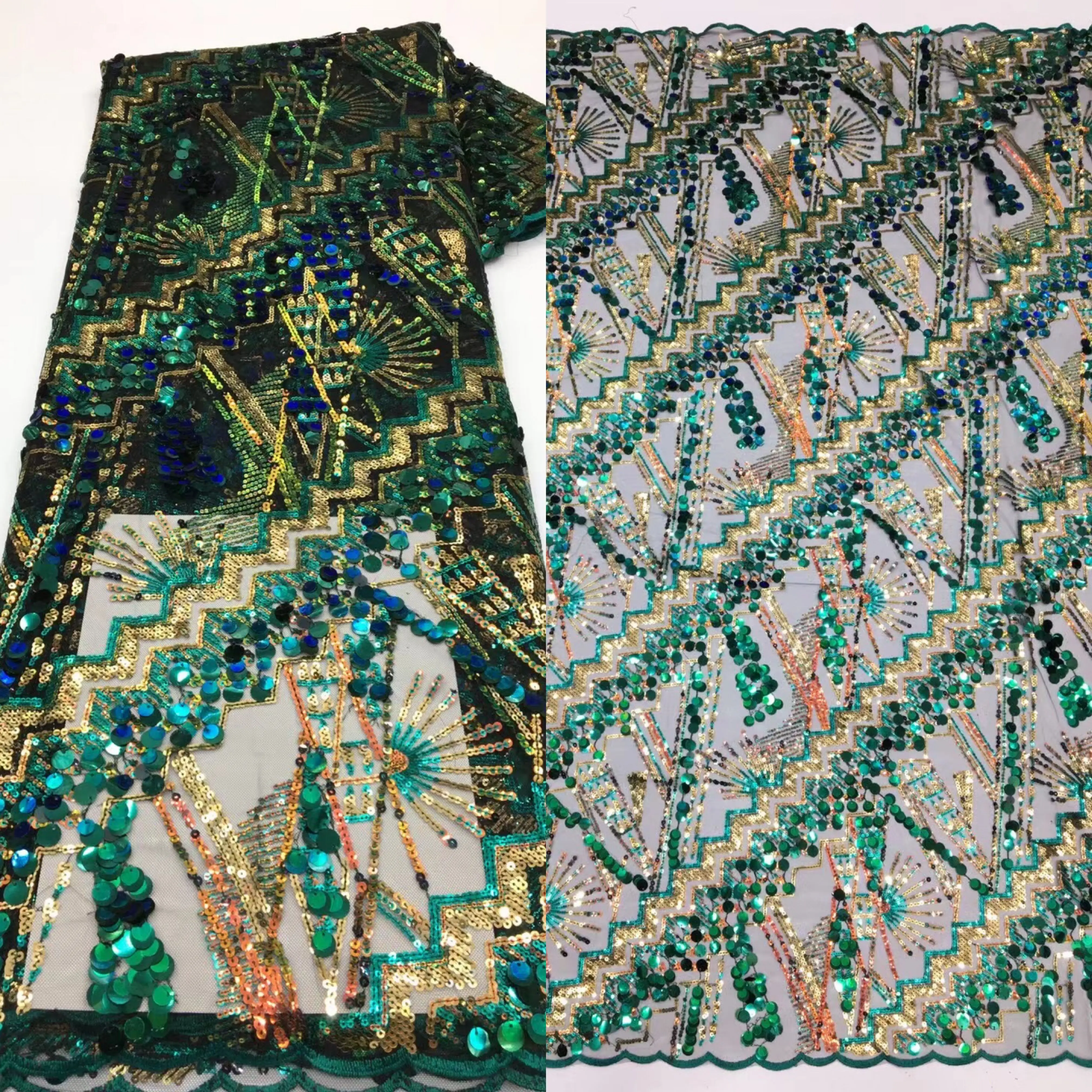 

Нигерийские французские бусины, тюлевые кружевные ткани, высококачественные сетчатые кружева, Свадебные африканские кружевные ткани для свадьбы