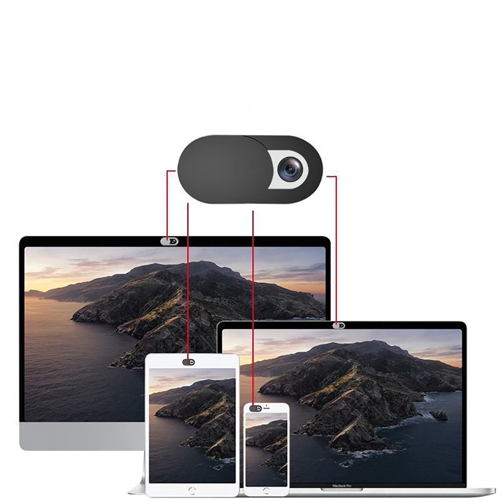 Webcam Cover Shutter Magnet Slider Plastic Camera Cover for iPad Tablet Web Laptop Pc Camera Mobile Phone Lenses Privacy Sticker