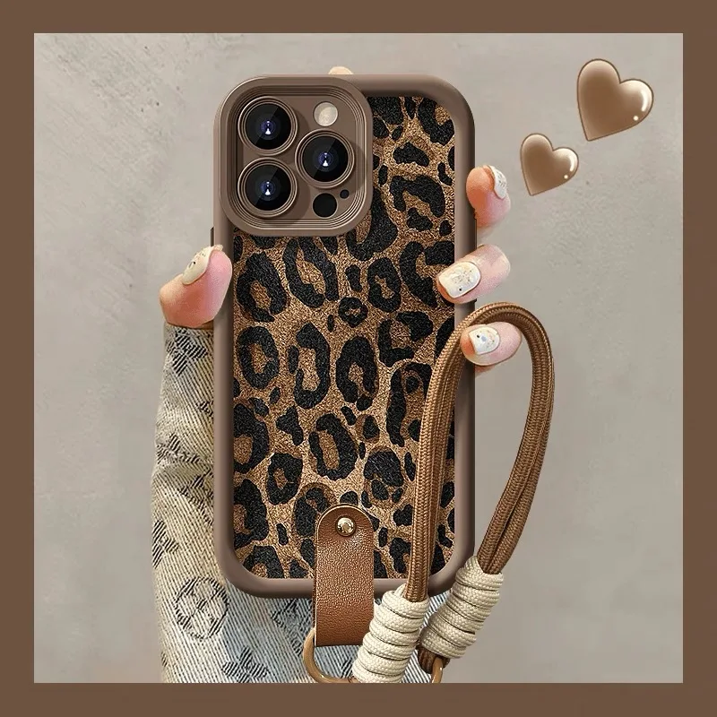 Chic Brown Leopard Pattern Soft Silicone Phone Case Cover