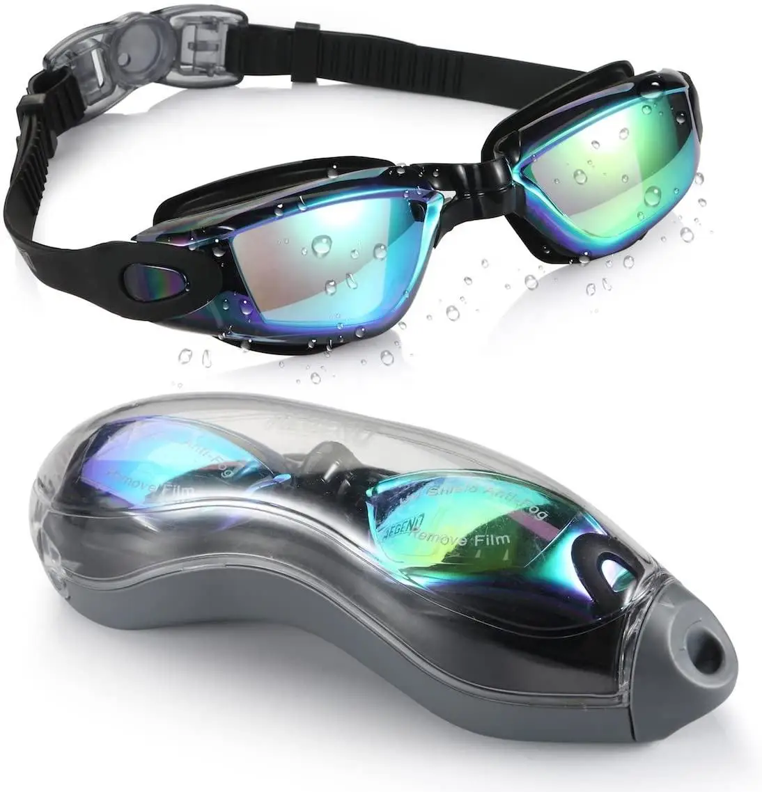 Hot Sale Swim Goggles, Swimming Goggles No Leaking Anti Fog UV Protection Triathlon Swim Glasses with Protection Case no leaking water sports kids gifts waterproof kids swimming glasses children swimming goggles swim eyewear with earplugs