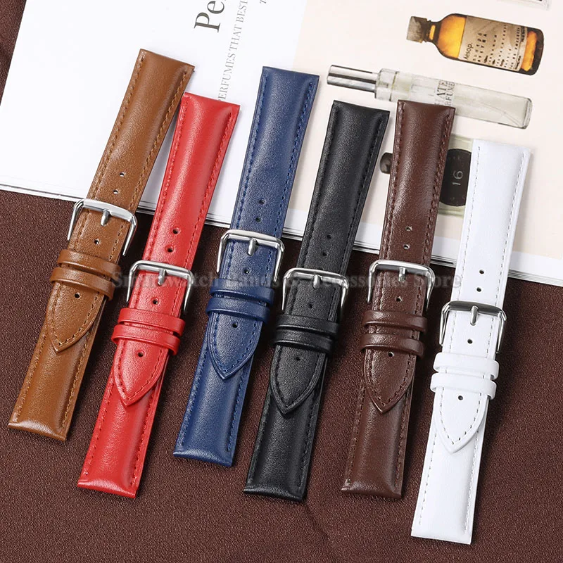 Universal Waterproof Leather Watch Strap – Elegant Wristband
