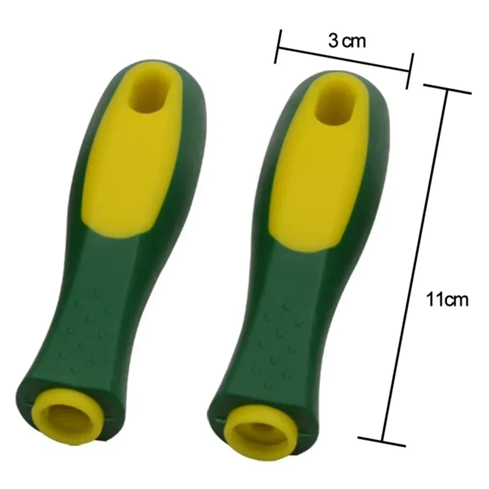 File Handle Replacement 4 Pcs Rubber Files Handles 4-1/3 Inch Length Round Rectangular Hole