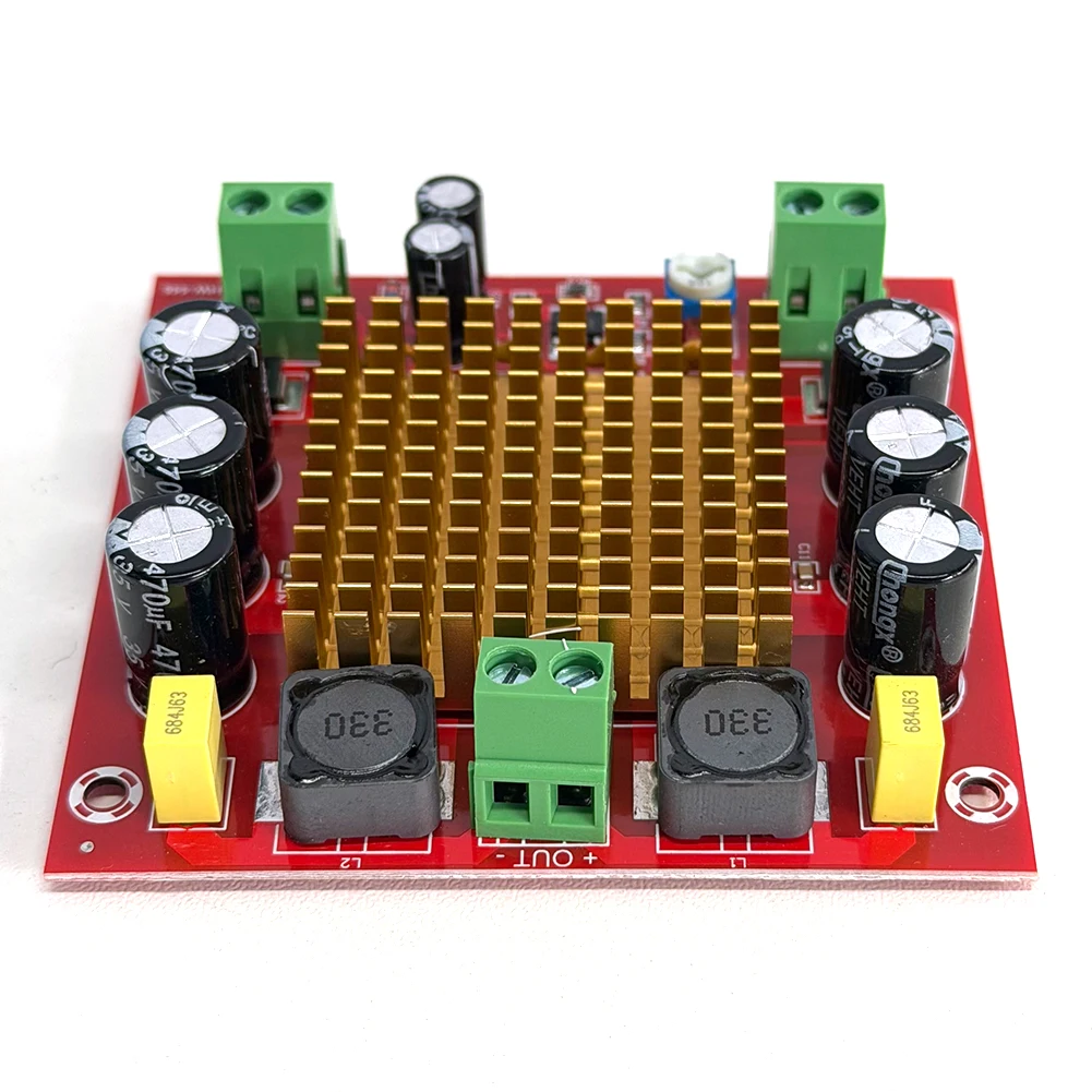 XH-M544 디지털 오디오 증폭기 보드 모노 TPA3116DA 디지털 전원 공급 장치 오디오 증폭기 150W 고출력 DC 12-26V 라디에이터
