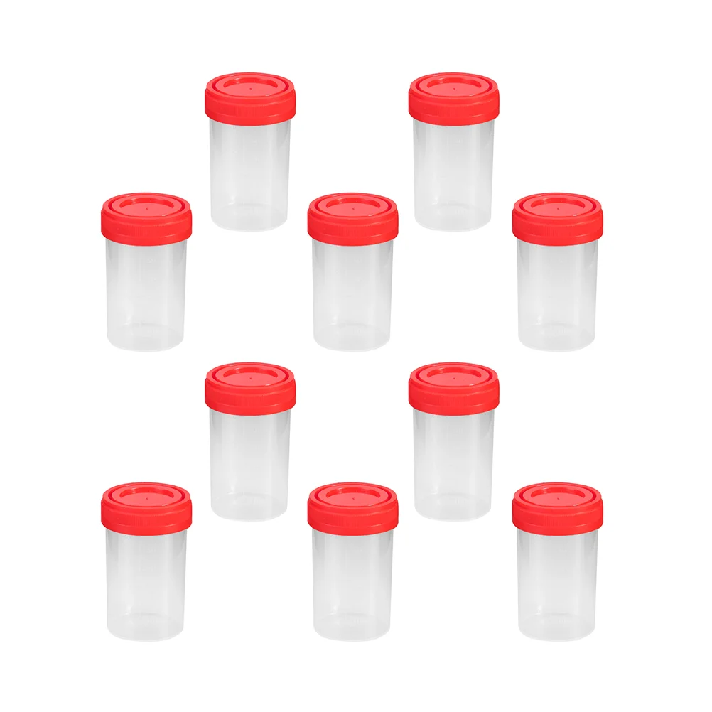 

Fluid Sample Cup Specimen Cups With Lids Urine Laboratory Cylinder For Testing Specimen Bottle Lab Container