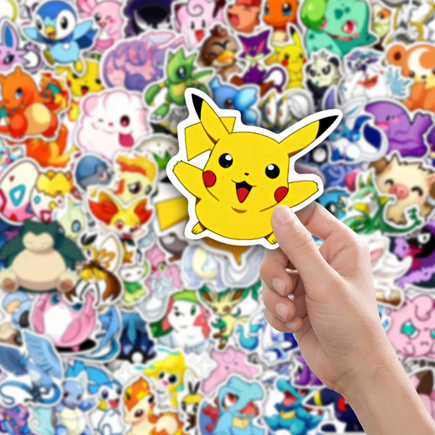 50/100 Stück Anime Pokemon Niedliche Pikachu Aufkleber Graffiti Dekoration DIY Skateboard Handy Kühlschrank Fahrrad Aufkleber Kinder Spielzeug Geschenk