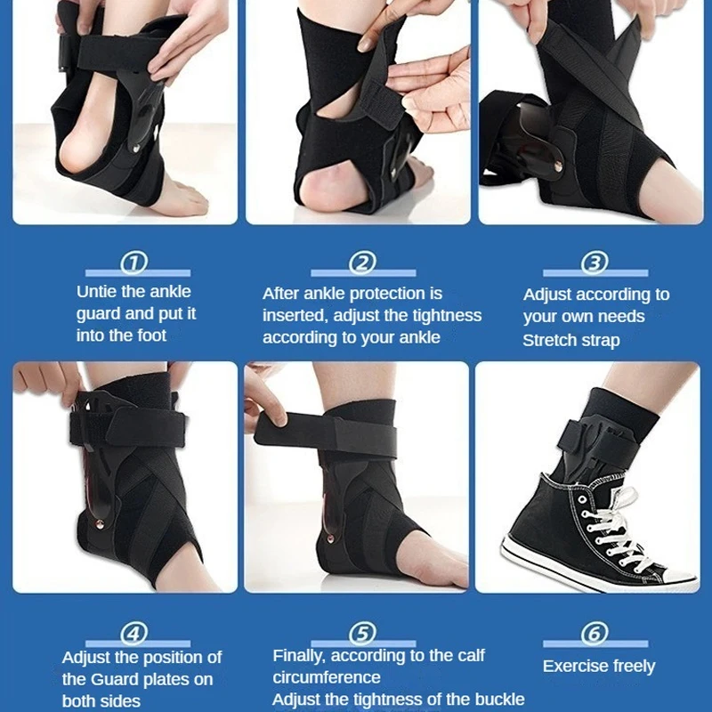 1Pc Ankle Support For Recovery Anti-sprain Anti-foot Roll Protecting Ankle Joint Foot Wrist Sprain fitness ankle straps ankle straps ankle support ankle wrist cuffs ankle support brace