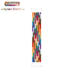 Nylon Elastic Strap in 20mm and 22mm Sizes - 20mm XL - 165mm (Colorful Nylon)