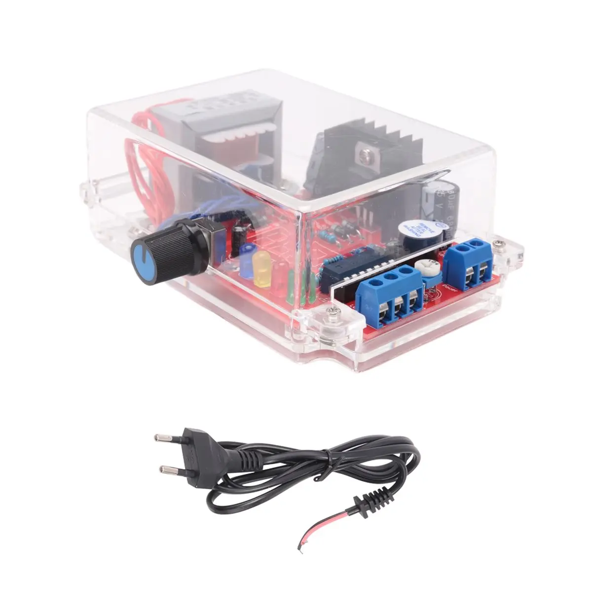 (A23G) LM317 가변 전압 조정기 DIY 키트 220V 1.25V-12.5V 스텝다운 전원 공급 장치 모듈 전자 키트 EU 플러그