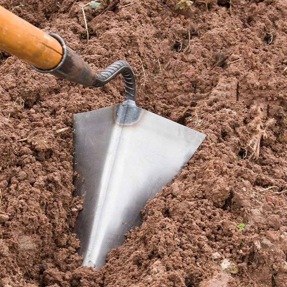 Furrow Hoe Triangle Small Tip Hoe Agricultural Land Turning Loose Soil Hand Plow/Manual Plough Rake Garden Tools garden hand rake garden hoe garden cultivator