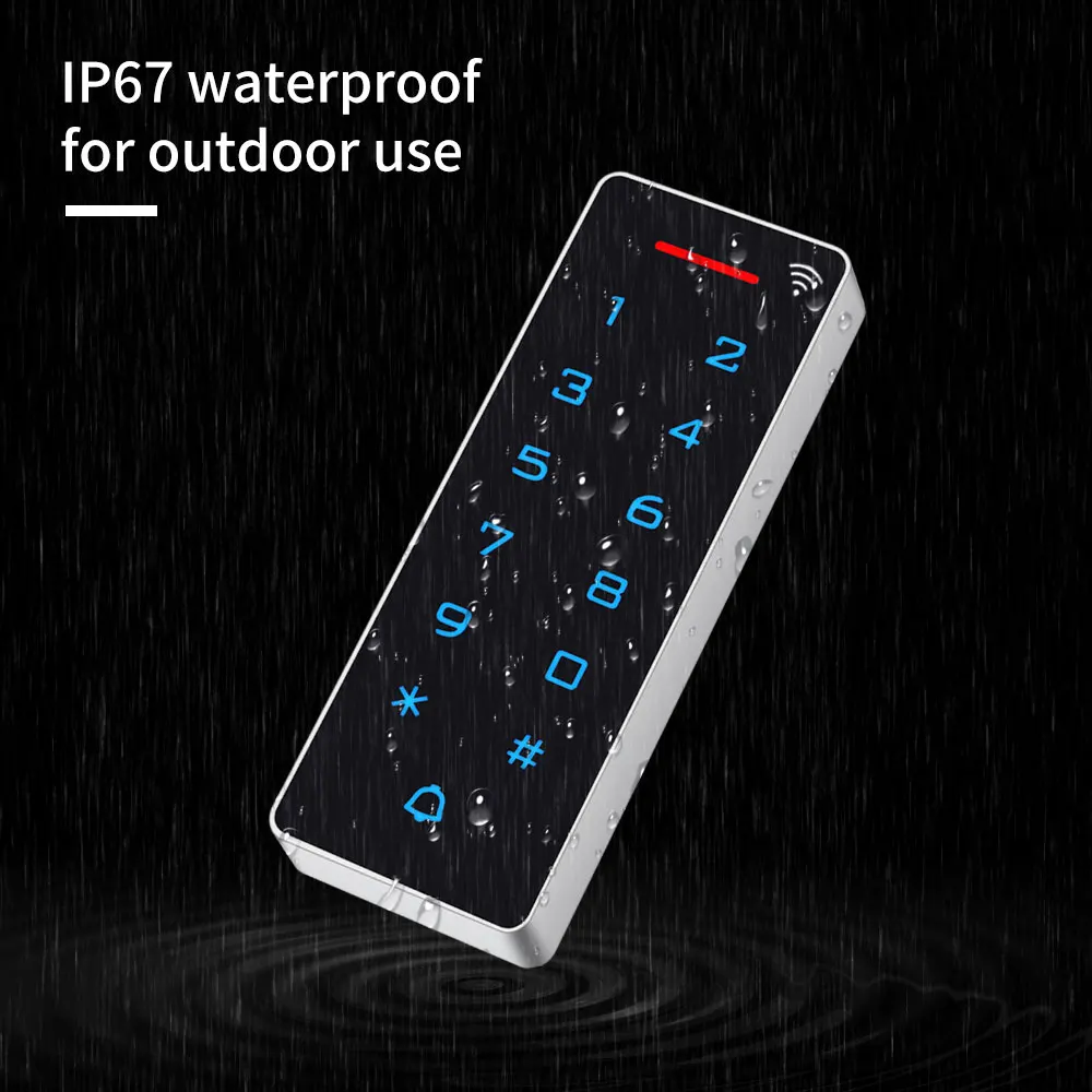 Wifi Tuya App Remote Control Open Access Control Keypad RFID Standalone Wiegand Output Keyapd Rfid Reader IP67 Waterproof 125Khz